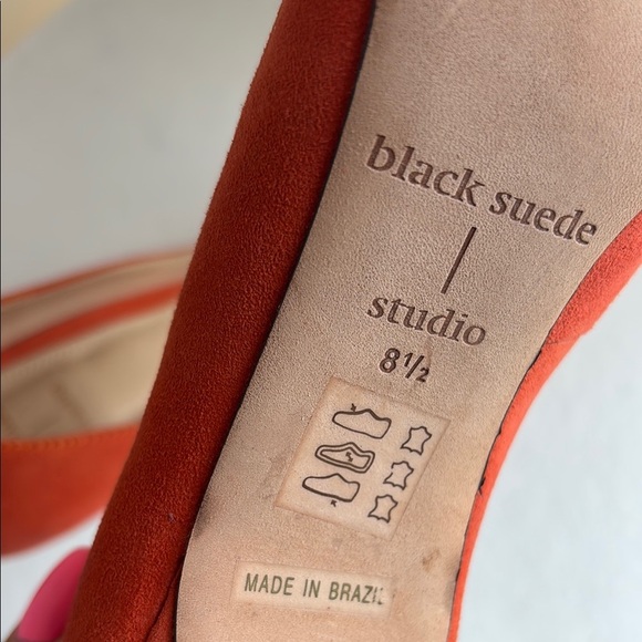 BLACK SUEDE Elegant Orange Suede Women's Heels 8 1/2 US - Picture 5 of 5